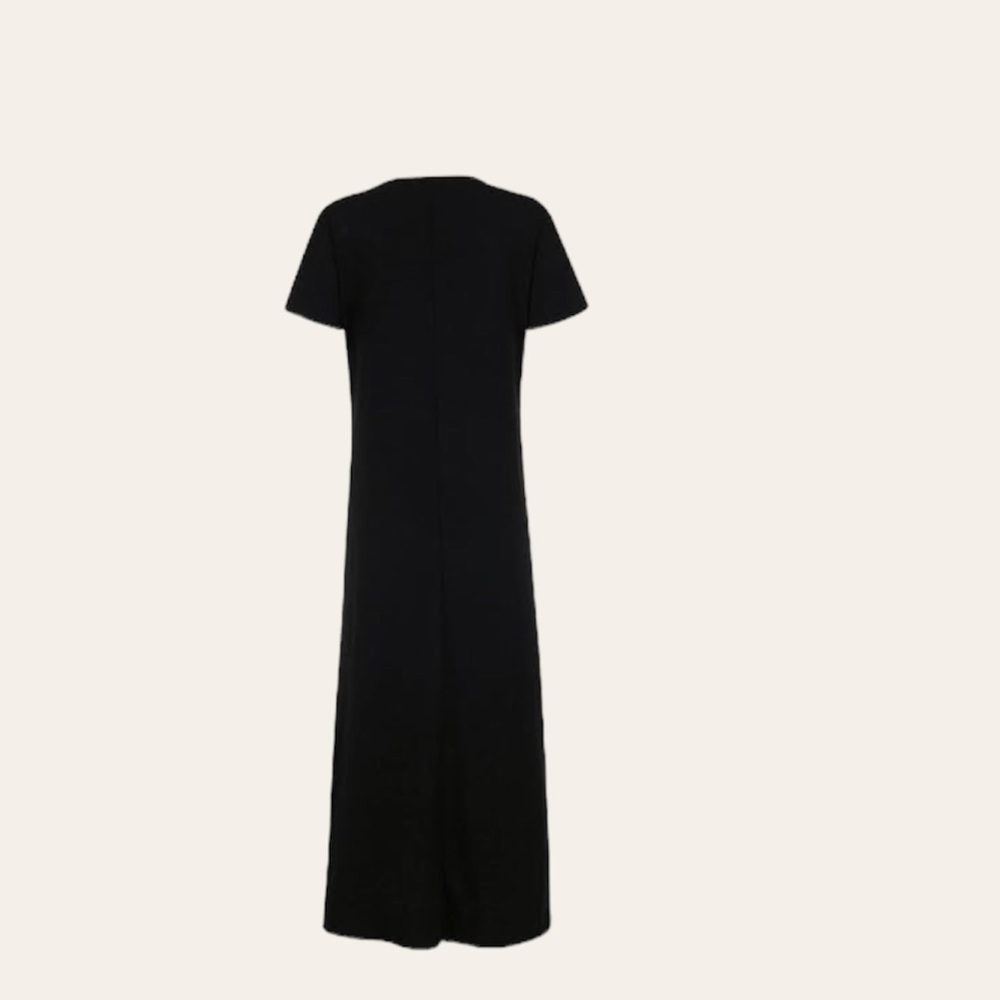 NEW T-Shirt Punk Skull Printed Short Sleeve Split Maxi Dress Dark Heather Gray - Picture 3 of 4